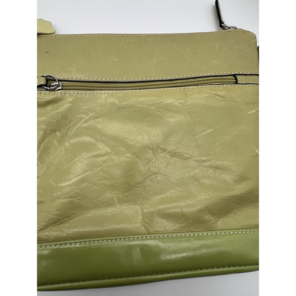 Giani Bernini Genuine Leather Green Crossbody Purse - Picture 11 of 12